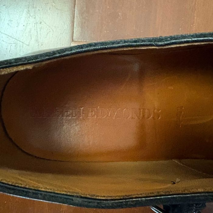 Sapatos Allen Edmonds Marin Double Monk Strap – Pele Preta, 45.5