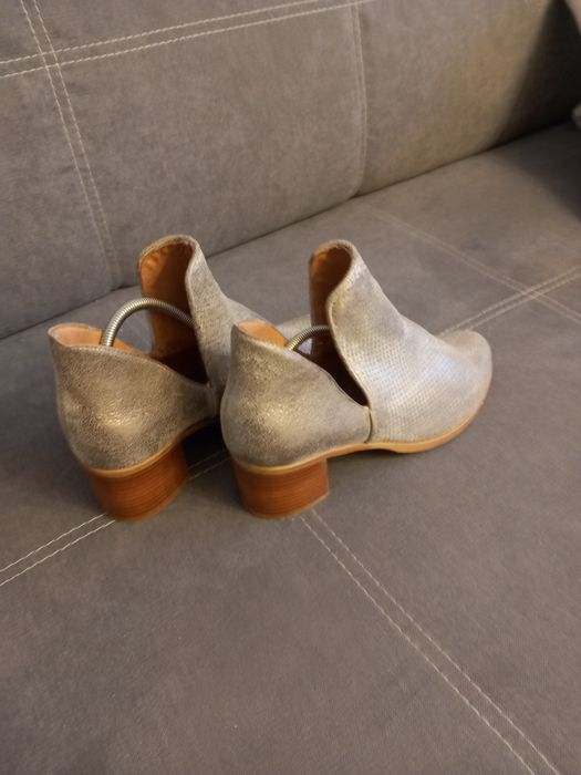 Botki krotkie posrebrzane