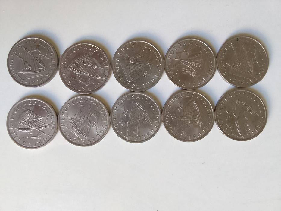 .Lote de 21 Moedas Portuguesas de 10 escudos