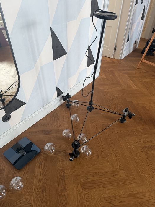 Duża designerska lampa ANKA 10, 10×E27, 9 kloszy – 120 cm