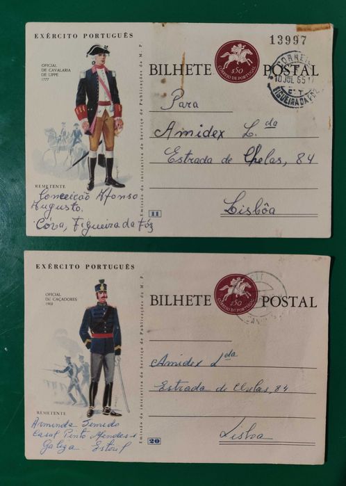 2 Inteiros Postais CTT - Uniformes nºs 11 e 20
