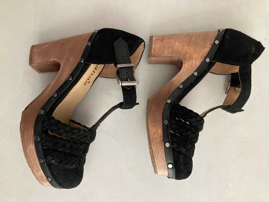 Sandálias Cubanas Camurça Pretas