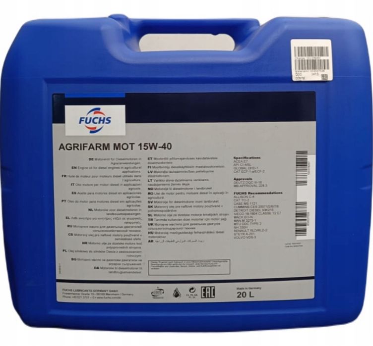 Olej FUCHS Mot 15W40 20L