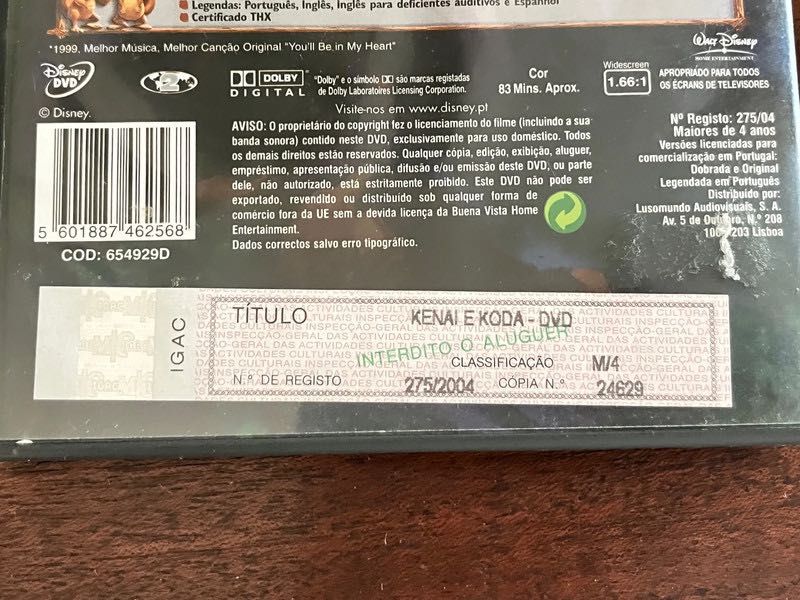 DVD - Kenai e Koda (Brother Bear) - Disney 2003