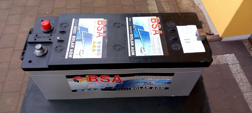 Akumulator BSA Germany AGM SOLAR 12V 150Ah/C100, test 84%