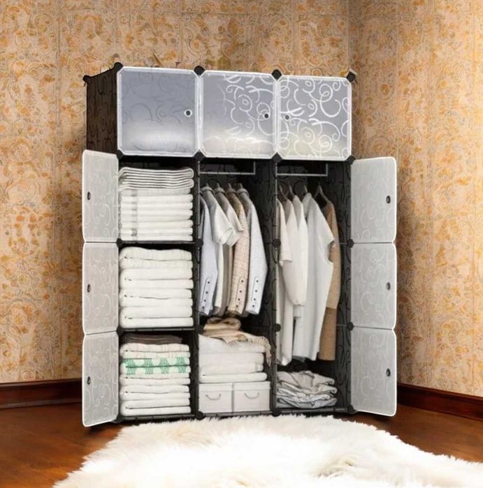 Шафа пластикова складна шкаф складной 12 секций крепкий