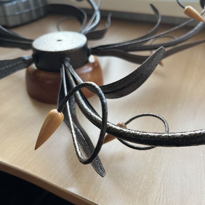 Люстра стельова флористика бронза /люстоа букет / металева люстра