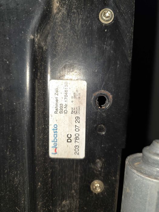 Tecto de abrir elétrico em vidro original da Webasto - Mercedes