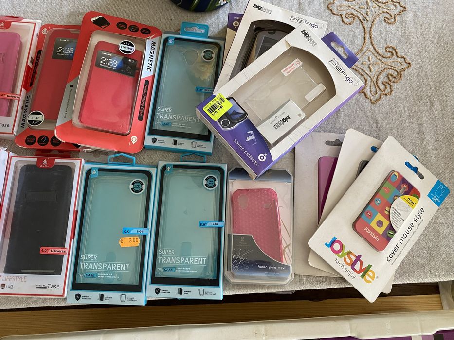 Lote Películas, Adesivos e Capas (Huawei, Samsung, Iphone, Xiaomi, LG)