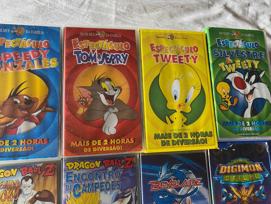 VHS Infantis Português Dragon Ball Pokémon Disney Warner Harry Potter