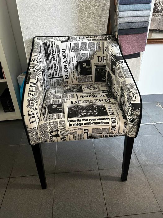 Cadeirao jornal em tecido NOVO A ESTREAR