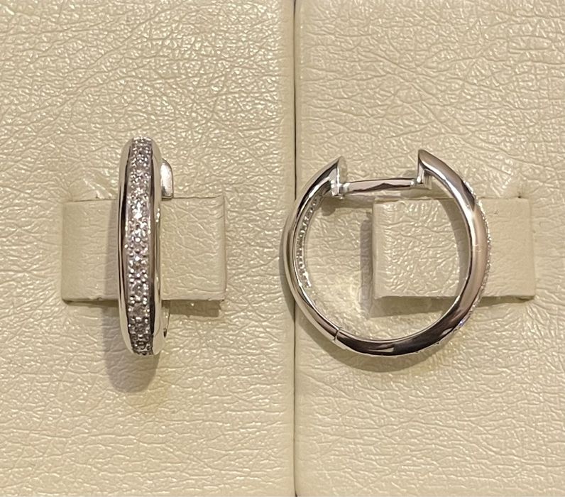 Золоті сережки 585 з натуральними діамантами (С9040)