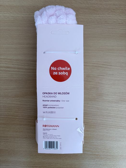 Różowa opaska do włosów – one size