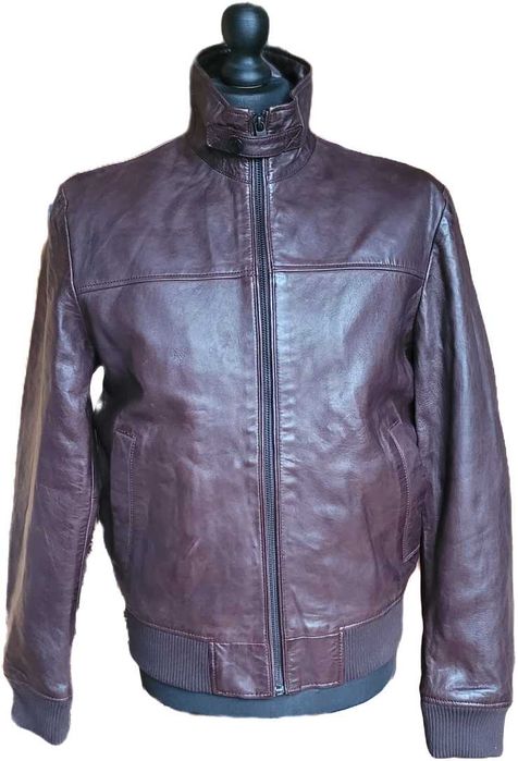 Skórzana kurtka męska rozmiar M, -50% z metki!
