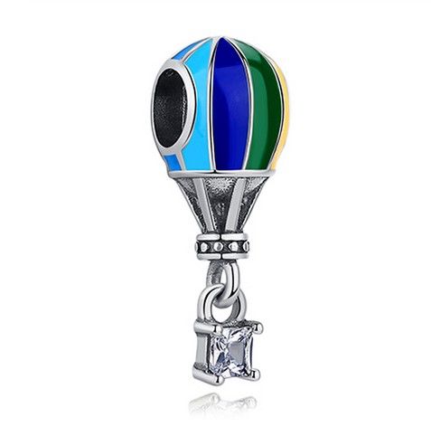 Zawieszki charms do Pandora balon skrzydło różowy fleming srebro S925