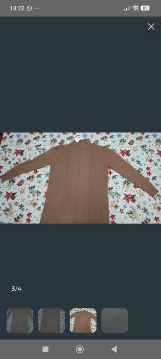 Vestido castanho de outono/inverno