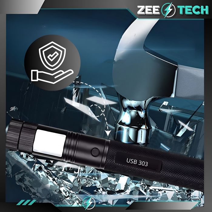 Wskaźnik Laserowy Laser Czerwony USB Mocny Pointer Duży Zasięg Akumul.