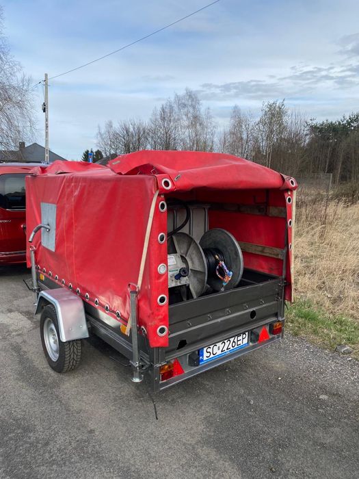 WUKO na przyczepie/myjka ciśnieniowa/czyszczenie kanalizacji/kostki brukowej, elewacji