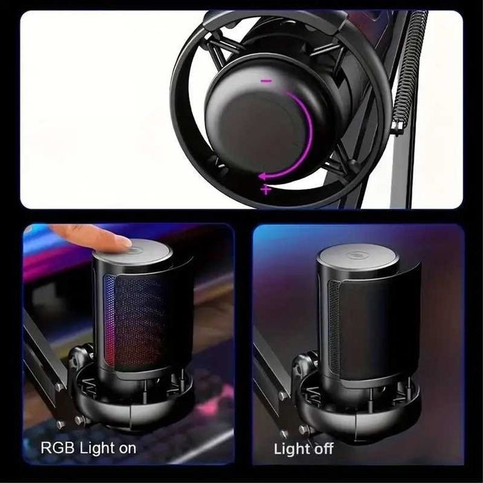 Мікрофон BOMGE з RGB підсвічуванням