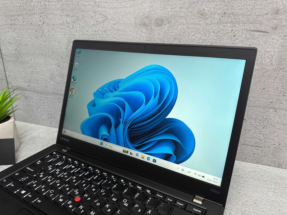 Стильний ноутбук Lenovo T460s/i5-6300u/8gb ddr4/256gb ssd