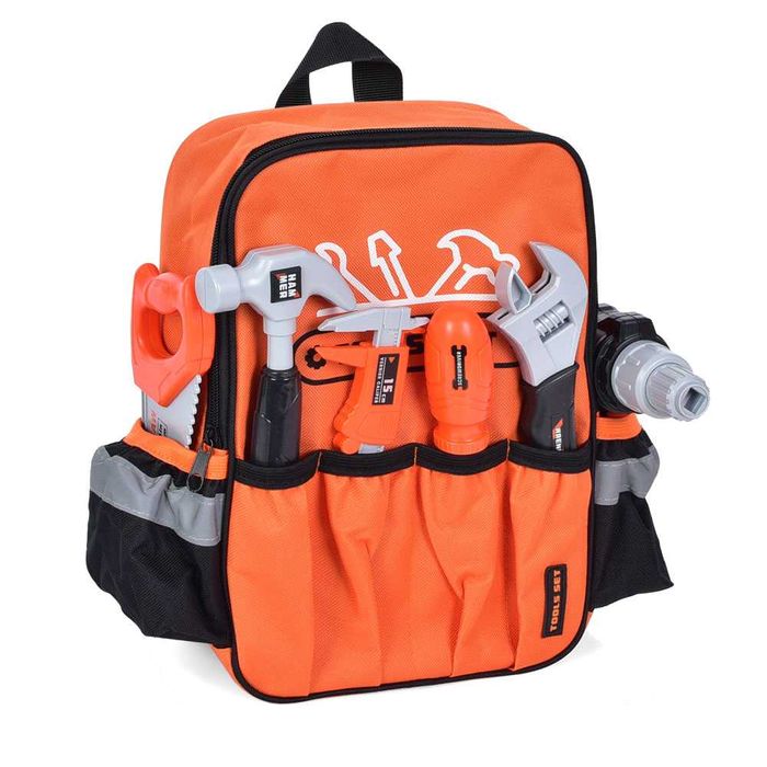Дитячий набір будівельних інструментів із дрилем у рюкзаку