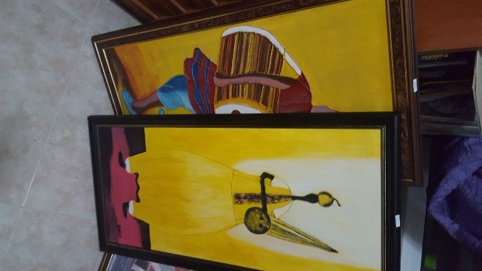 colecção de 50 quadros a oleo