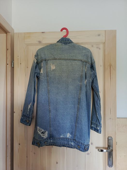 Długa jeansowa dżinsowa kurtka katana Cropp 36 S