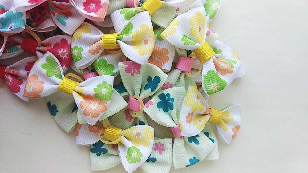 Бантики для собак, легкие, не выгорают, не мнутся, не бояться воды.