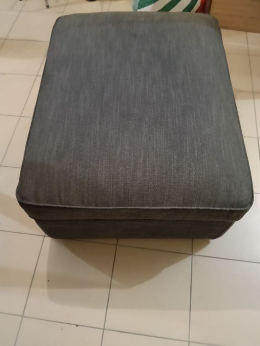Sofá Cinzento 2,5m x 2,5m +chaise-longue com arrumação – muito confortável