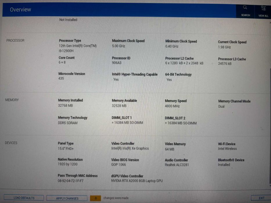 Dell Precision 5570 i9 | 32GB | RTX A2000 8GB | 1TB