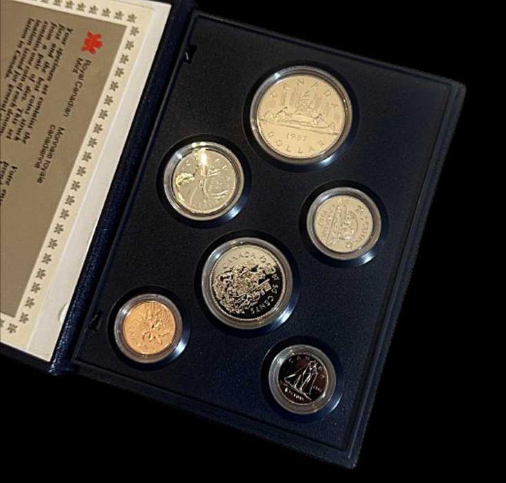 Estojo Oficial - 6 Moedas - 1987 - Royal Mint - Proof