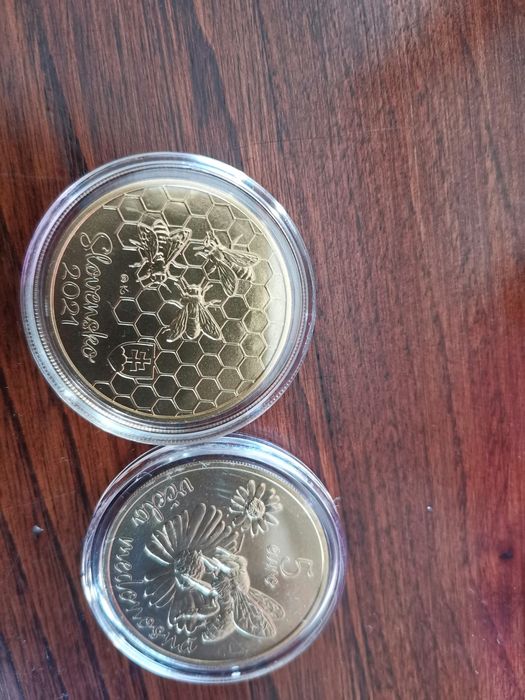 Moeda Abelha Eslováquia 2021 - da coleção Fauna