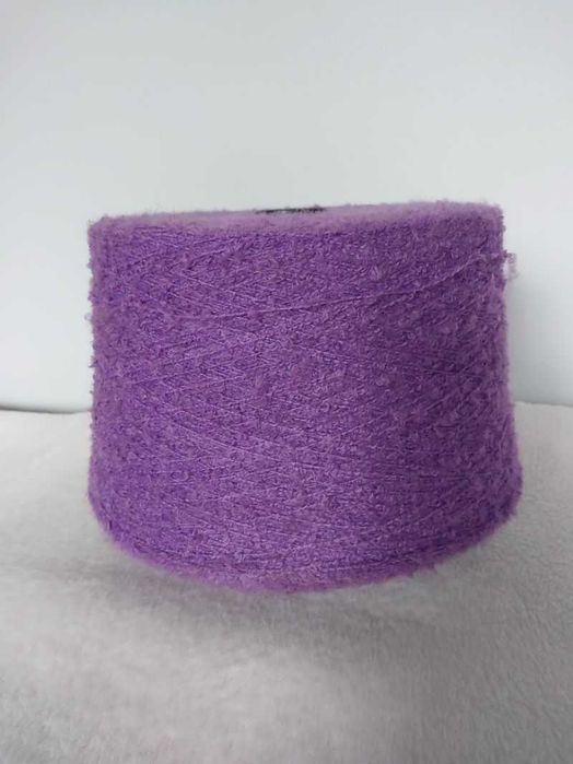 Włóczka fioletowa bucle .Tanio