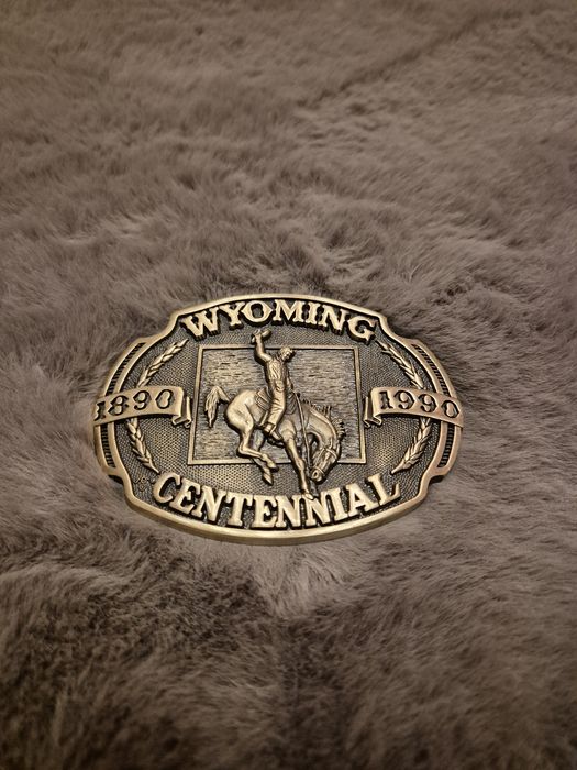 Vintage klamra Wyoming Centennial 1890–1990 – Limited Edition, USA