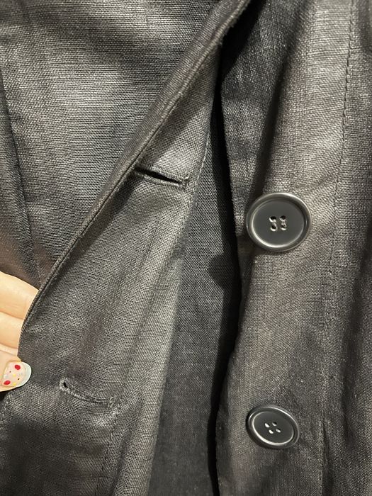 Gabardine linho preto Soft Grey