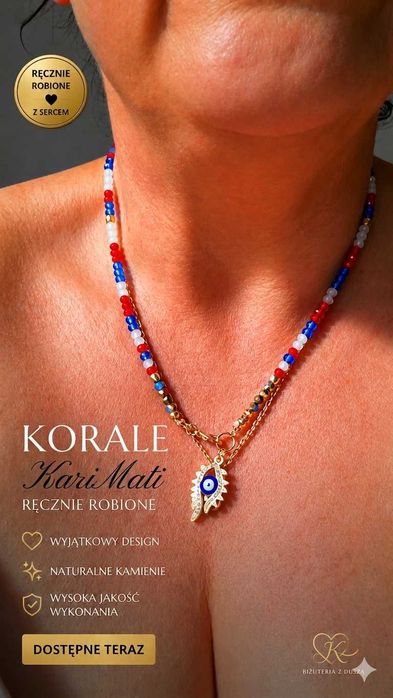 Koniec roku prezent korale bransoletka