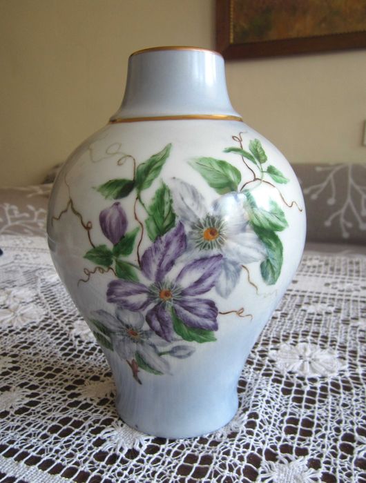 wazon Alka Kunst Kaiser ręcznie malowany powojnik