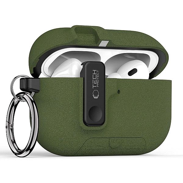 Etui Tech-Protect Slim Hook na AirPods Pro 3 - Zielone