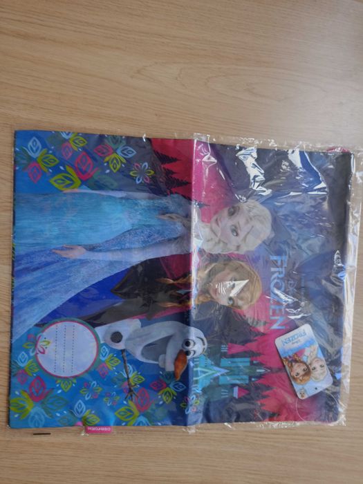 Nowy worek na buty i naklejki na zeszyty Frozen (Kraina Lodu)