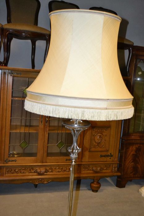 lampa stojąca , secesyjna . stare srebro