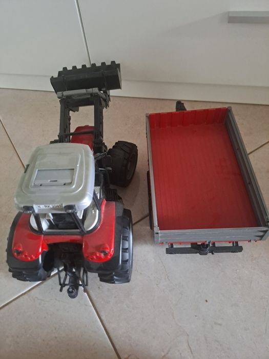 Ciągnik traktor Ferguson 7480 tur przyczepa Bruder