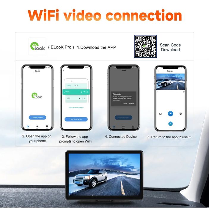 Rádio Android Auto Carplay 8 polegadas IPS Cámara DVR 2.5K FM BT NOVO