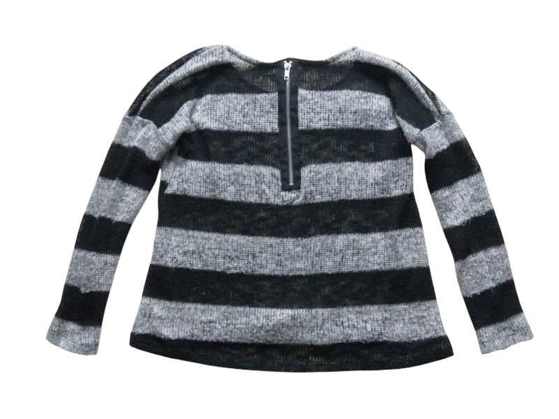 Delikatny sweterek sweter wzór w paski 34,XS