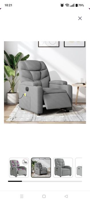 Poltrona de massagens reclinável eléctrica
