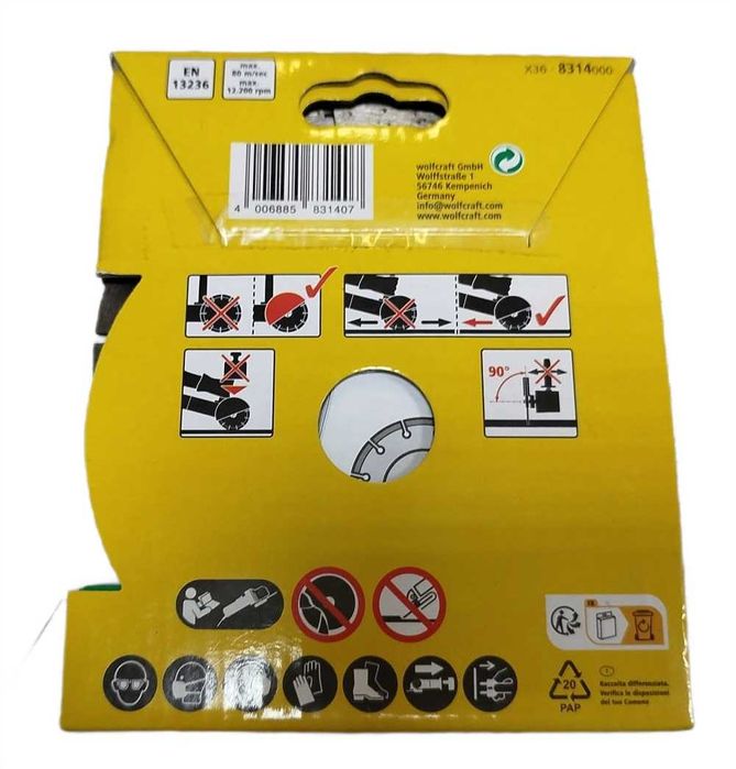 WOLFCRAFT 8314 Tarcza diamentowa PRO 125mm