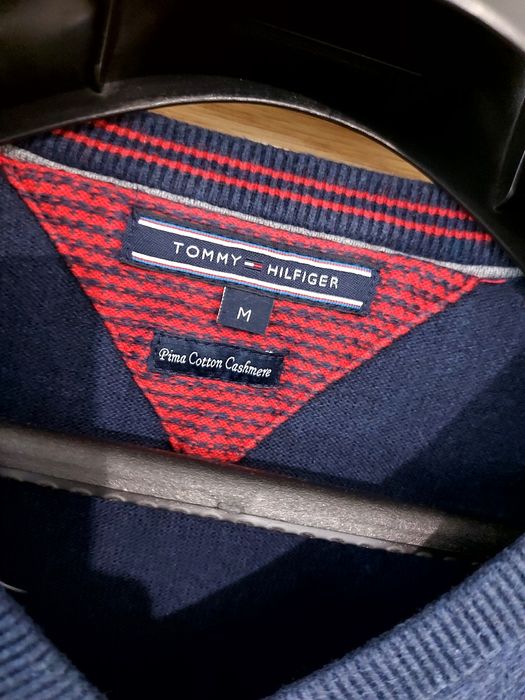 Granatowy sweterek roz M Tommy Hilfiger M Prima Cotton Cashmere