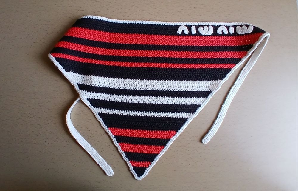 Косинка на голову " miu miu"