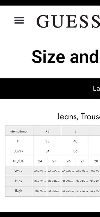 Guess jeansy bootcut rozmiar 24 /xs na ok. 152/158