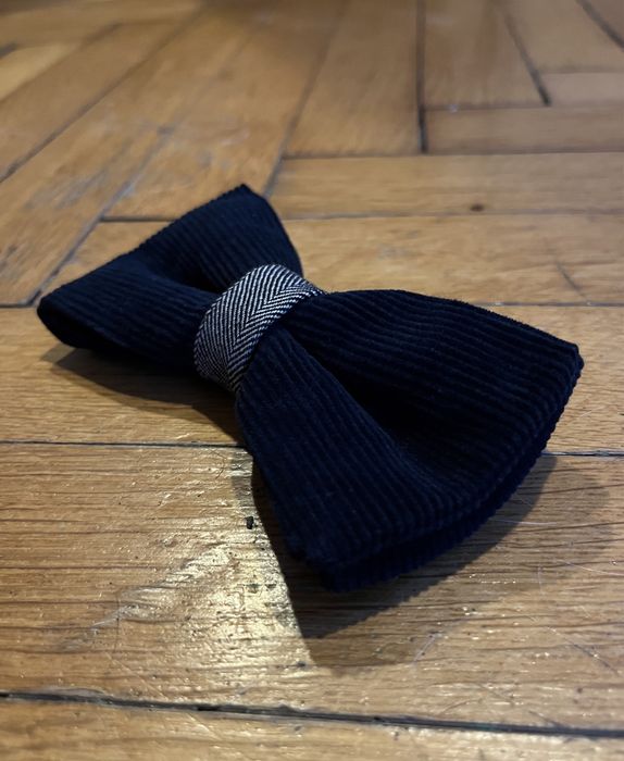 Mucha sztruksowa granatowa handmade