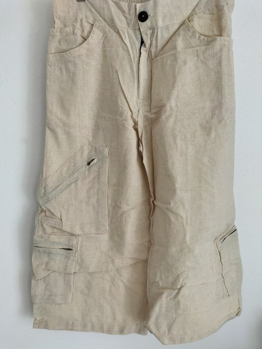 Calções compridos em linho